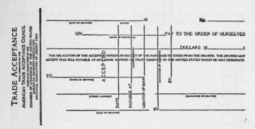 Form No. 1 Form of Trade Acceptance Based on Domestic Sale of Merchandise