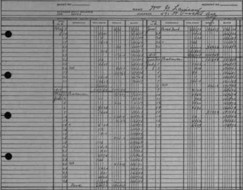 Three column Ledger