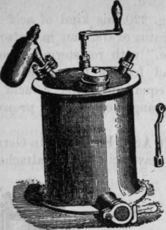 Fig. 216. Swinging Acid Bottle to be Attached to Top of Generator