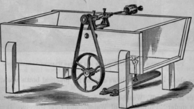 Fig. 265.   Bottle Washing Trough with Brush Washer