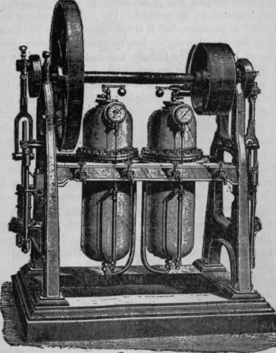 Fig. 64.   Carbonating Cylinders with Double Pumps