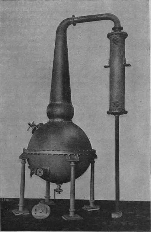 Fig. 40. steam.jacketed still. Used for the manufacture of gin (Blair, Campbell & McLean, Glasgow).