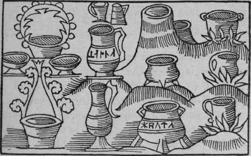 various drinking vessels