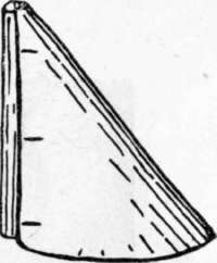 Ether Cone, made from stiff paper, covered with a towel