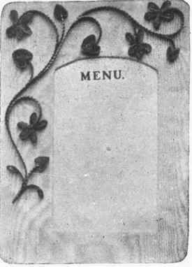 3. Menu stand, shamrock design