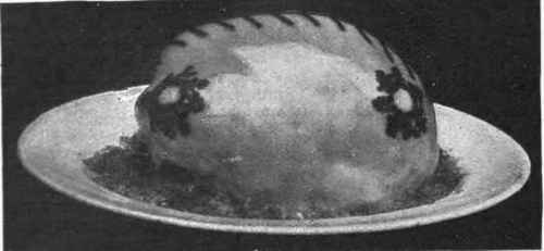Chaudfroid of turkey, boned and stuffed