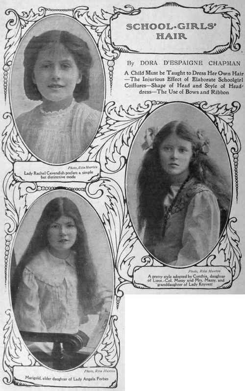 During childhood the care of the hair must be left to mother or nurse, but as soon as a girl reaches her teens she should be taught to brush and dress her hair herself