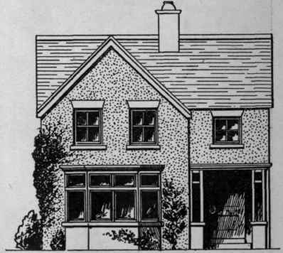 Fig. 2. A coat of rough cast, the addition of a porch, and a bay window will entirely redeem the commonplace character of