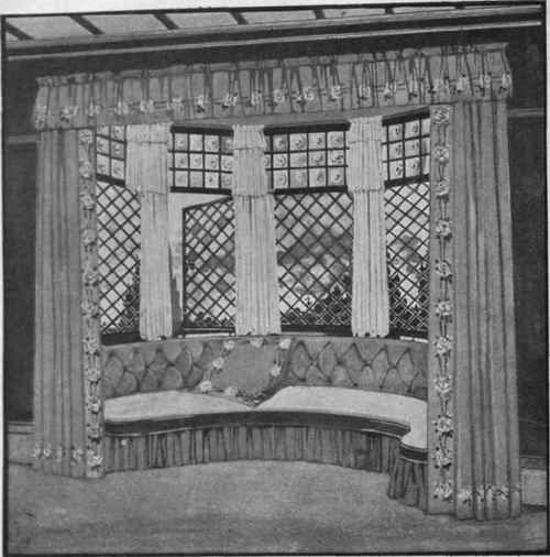 Fig. 2. Outer curtains for casement windows should fall from a box cornice, not an uncovered pole, so