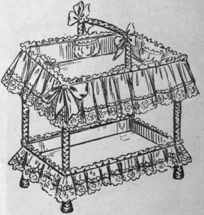 Fig. 3. A two tier basket, covered and trimmed with muslin and lace