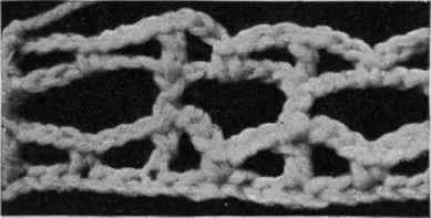 Fig. 6. Chain, worked alternately with double crochet and treble