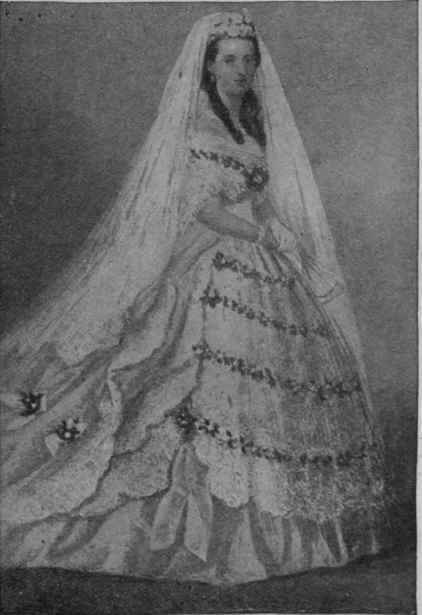 Queen Alexandra in her wedding dress and veil. Royal brides never wear the veil over the face