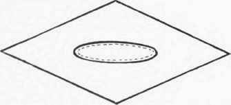 Remove wire, and cut out circle three quarters of an inch within the head mark.