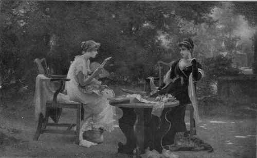 The First Love letter. By Marcus Stone, R.a. Copyright by Landeker & Brown