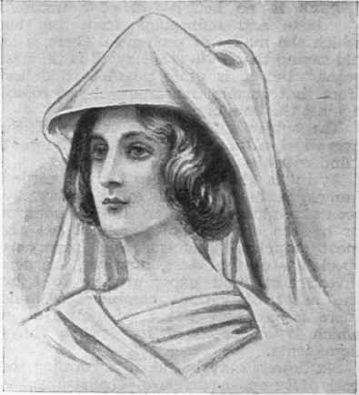 The  head rail,  or head covering, of an Anglo saxon lady