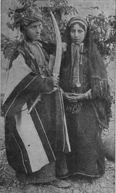 The sword ceremony, signifying the husband s authority, performed at a wedding at Ramallah, Palestine