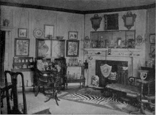 This delightful blue room is regarded by Miss Helen Mathers as a perfect example of good taste in furnishing