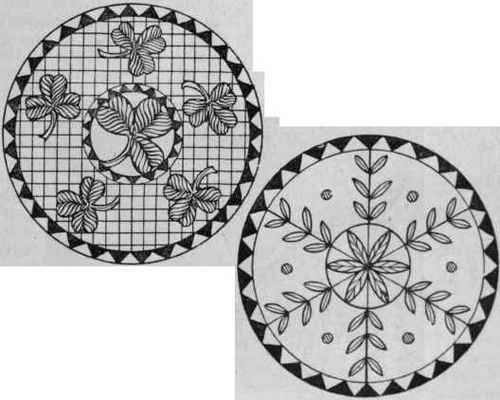 Two carved butter pats that may be easily made by the beginner