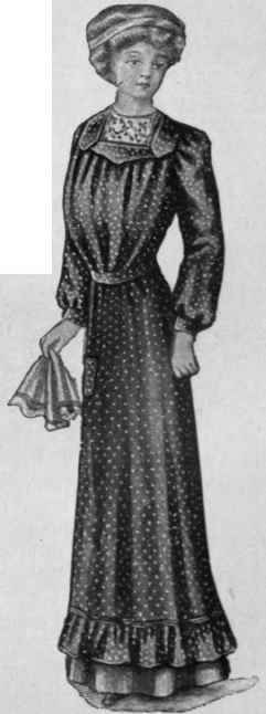 A pretty and useful design for an overall in sateen or print, suitable for morning wear in the house