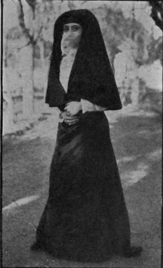 A young Mohammedan woman in walking costume, correctly veiled Photo, Chusseau flavens and is made of white muslin