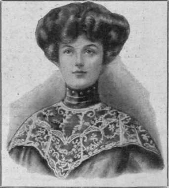 Brussels applique lace, formerly a border to a handkerchief, now forms a collar, the points draping gracefully over the shoulders bequeathed by our mothers or grandmothers there frequently may be found an old lace trimmed or embroidered handkerchief
