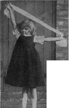 Drill will be found more attractive by small children if performed to music and with a ribbon or article decked with ribbon