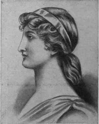 Fig. 10. This simple coiffure is found on a head from the buried city of Herculaneum, and probably represents an artist's model, not the fashion then current