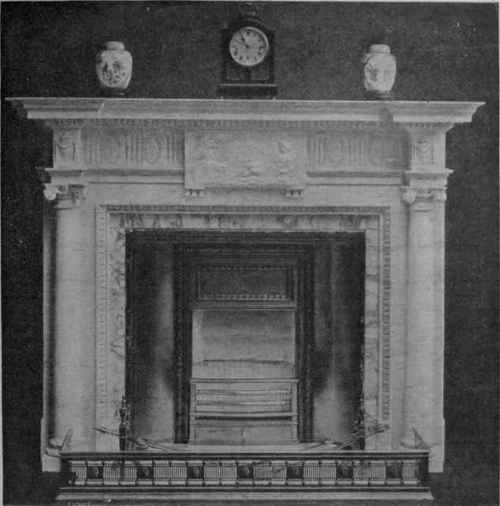 Fig. 2. A beautiful chimneypiece of pine wood and carton pierre, in the Adams' style