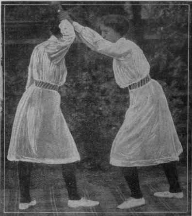 Fig. 5. An arm lock that is a most effective defence against an and forced back upon the upper arm