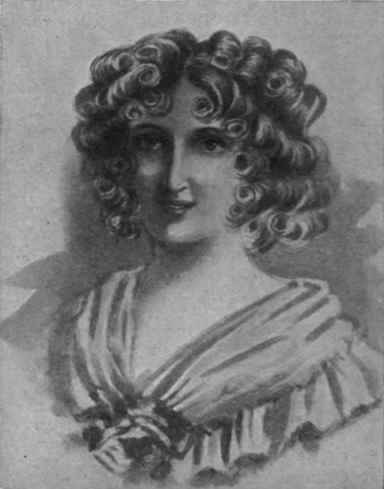Fig. 6. The coiffure of multitudinous short curls and ringlets adopted by the beauties of the Court of Charles II.