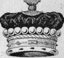 Fig. 7. A viscount's coronet is adorned with a row of sixteen small pearls, or silver balls, set in close connection to form a circlet. This coronet dates only from the reign of James I.