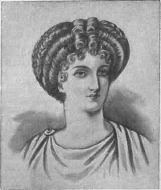 Fig. 7. The mode adopted by Claudia Olympia at the beginning of the second century A.d., which shows artifice carried to excess