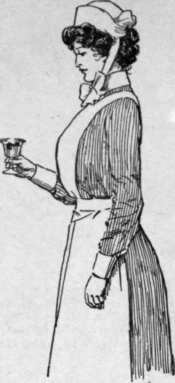 Fig. 8. When leeches are used, they are placed in a wineglass filled with water, the top of which is covered with note paper