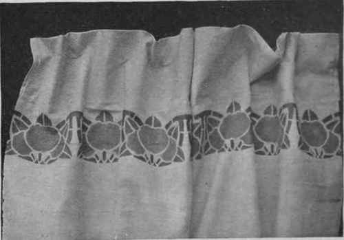 Fig. !. The stencil design shown as a border to a casement curtain