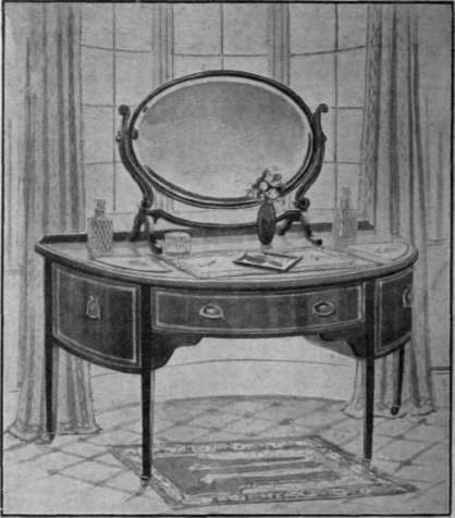 Sheraton sideboard adaped for use as a dressing table