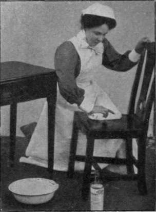 The floor and furniture should be wiped with a clean cloth wrung out of a disinfectant fluid