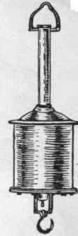 A bottle jack, to be hung inside the roasting screen, from which the joint is suspended