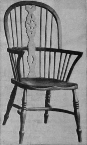 Copy of an old Windsor wheel backed chair.