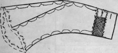 Diagram 4. The back seam must be carefully pinned, tacked, and stitched, and should appear as shown in this diagram