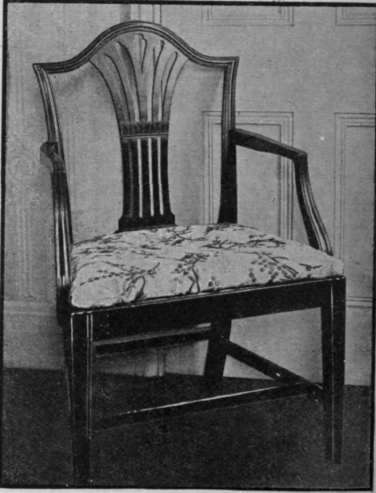 Embroidered seat for a Chippendale chair