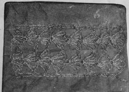 Fig. 3. An insertion in old gold thread worked on a steel hook