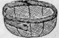 Fig. 3. Cover the crown with net, then bind the edge with straw continuing to carry it round the crown till the top is reached shape covered with straw,