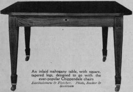 Though, as has been said, with any of the better designed tables it is usual to discard the cloth, yet this question cannot be quite ignored, for many of us still have tables that have to be covered up