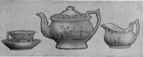 A beautiful Torksey tea service, decorated with colours in Chinese taste. This porcelain is now very rare
