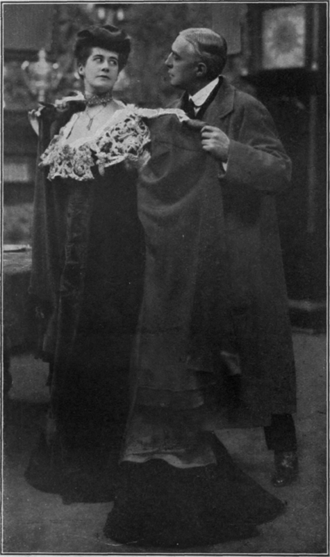 A charming dress worn by Miss Sarah Brooke in Raffles Dover Street Studios