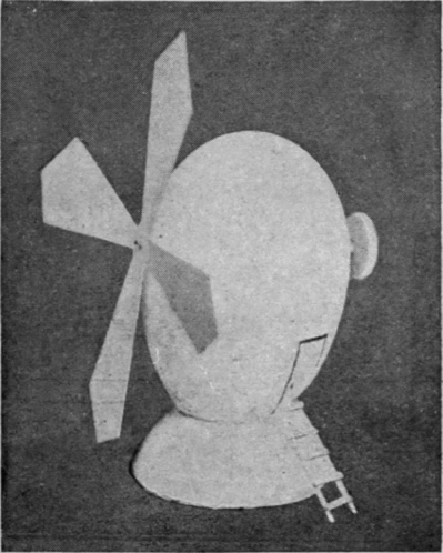 A pretty little windmill made from eggshells. Such a toy would amuse a child, and is quite simple in construction