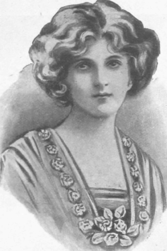 An evening dress with hoar frost embroidery flowers, and a lightly arranged spray in front