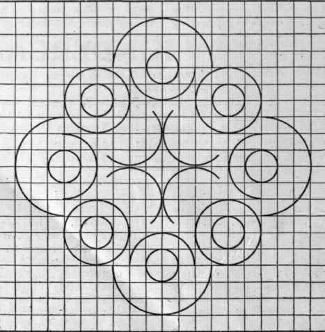 Design for ring laying. This operation marks a distinct advance upon stick laying, and appeals more strongly to the aesthetic instinct