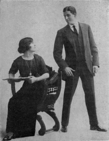 Fig. 1. Love at first sight. Mr. Godfrey Tearle and Miss Mary Malone special gifts of facial expression and dramatic action
