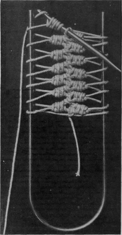 Fig 4. Tree, or six stitch, is an effective design for insertion